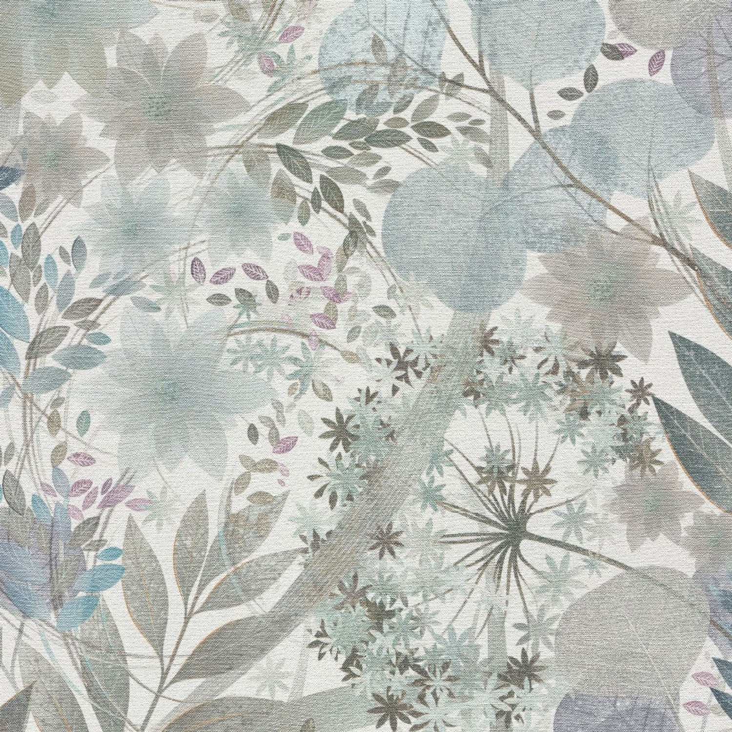 Erismann Secret Grove Vinyl Wallpaper - Soft Blue/Grey