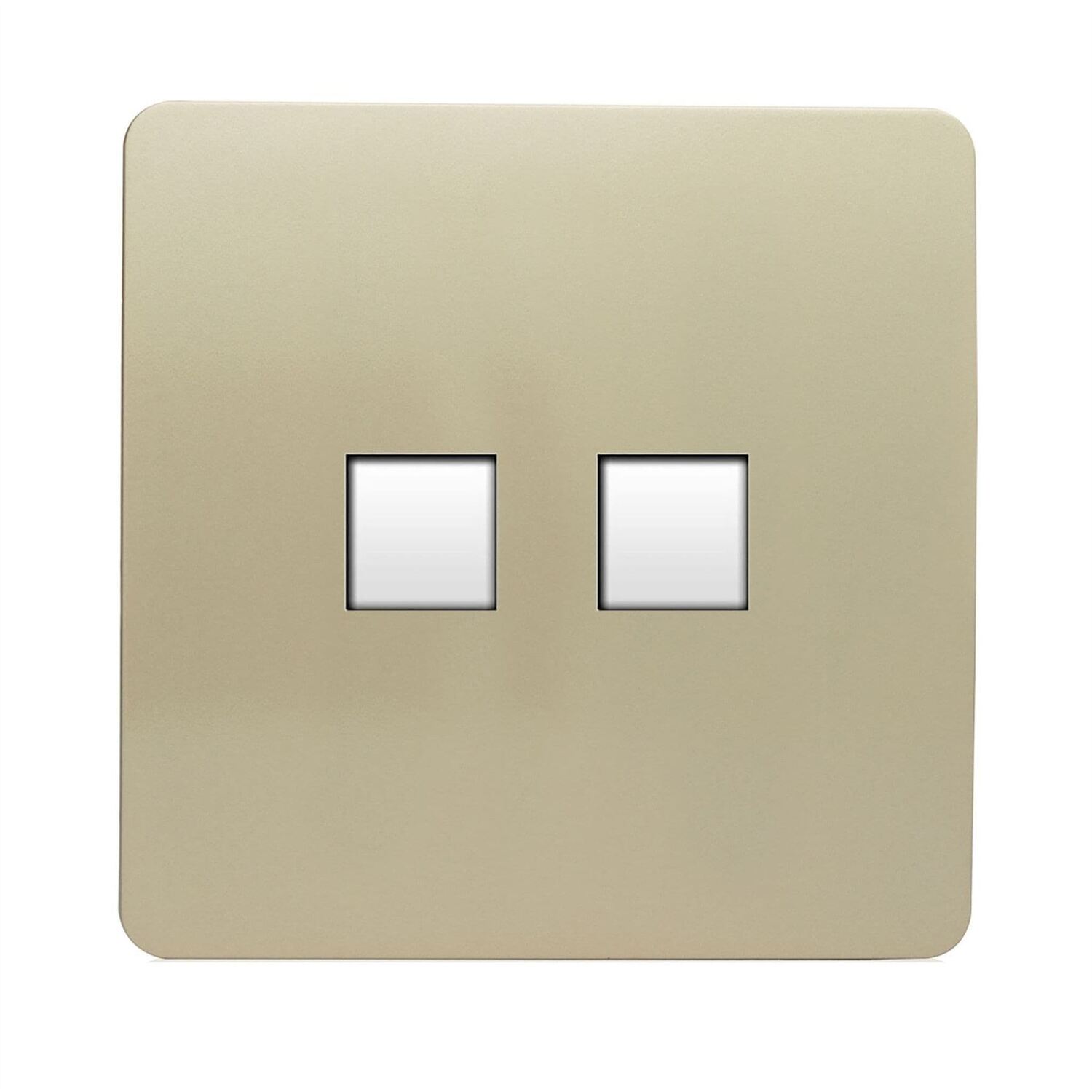 Trendi Switch 2 Gang Rj45 Cat 5E Pc Ethernet Socket