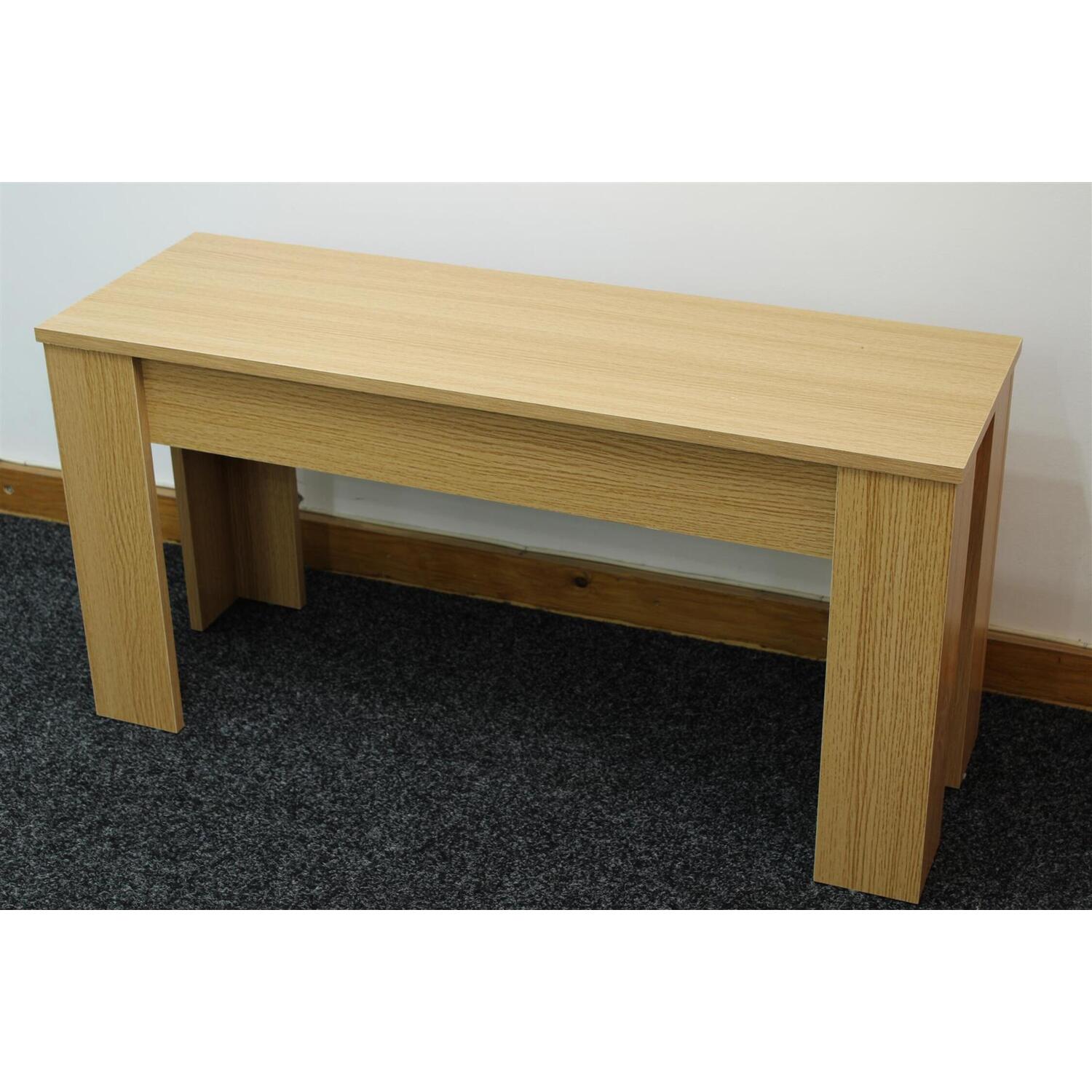 Kosy Koala Wooden Light Wood Effect Bench With Melamine Finish Durable Seating Bench - Brown