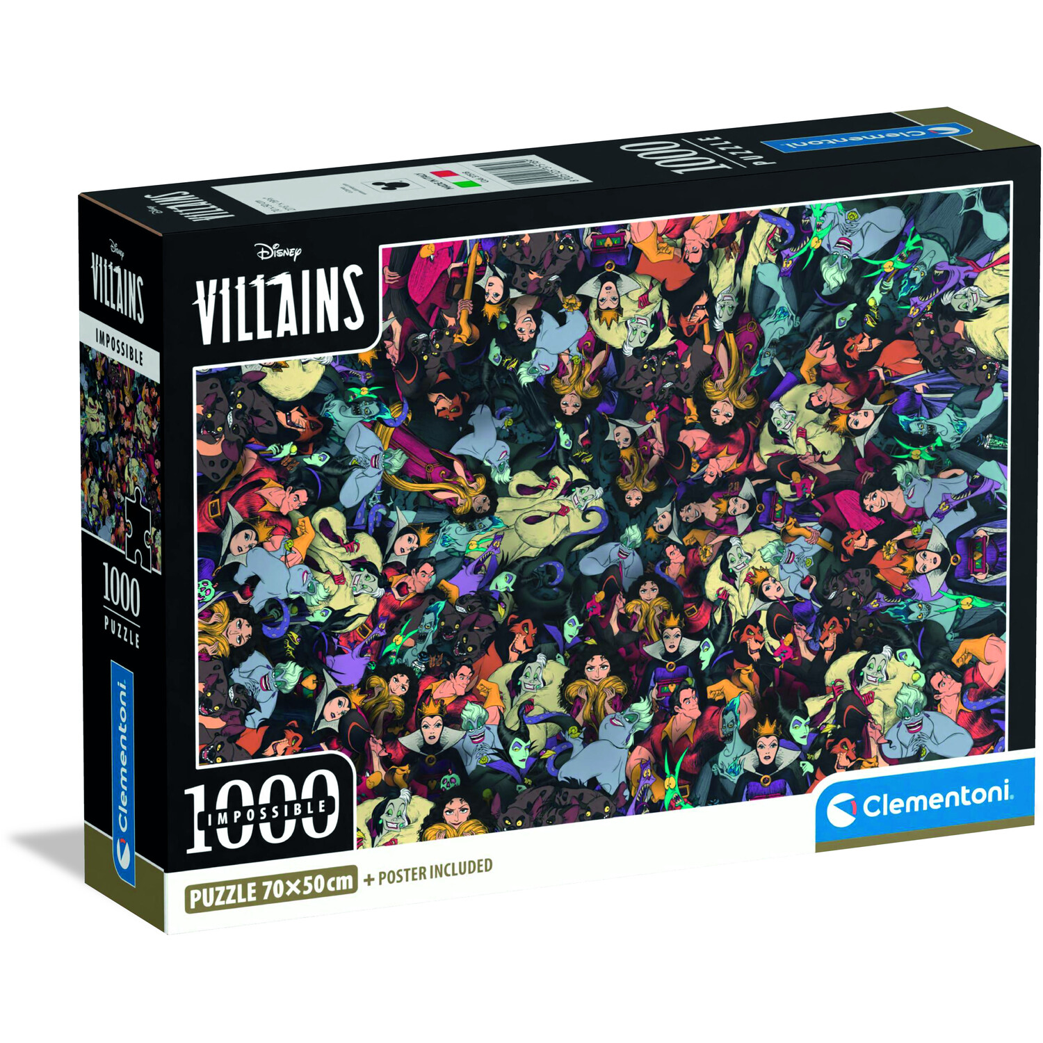 Clementoni Disney Villains Impossible 1000 Piece Puzzle - Black