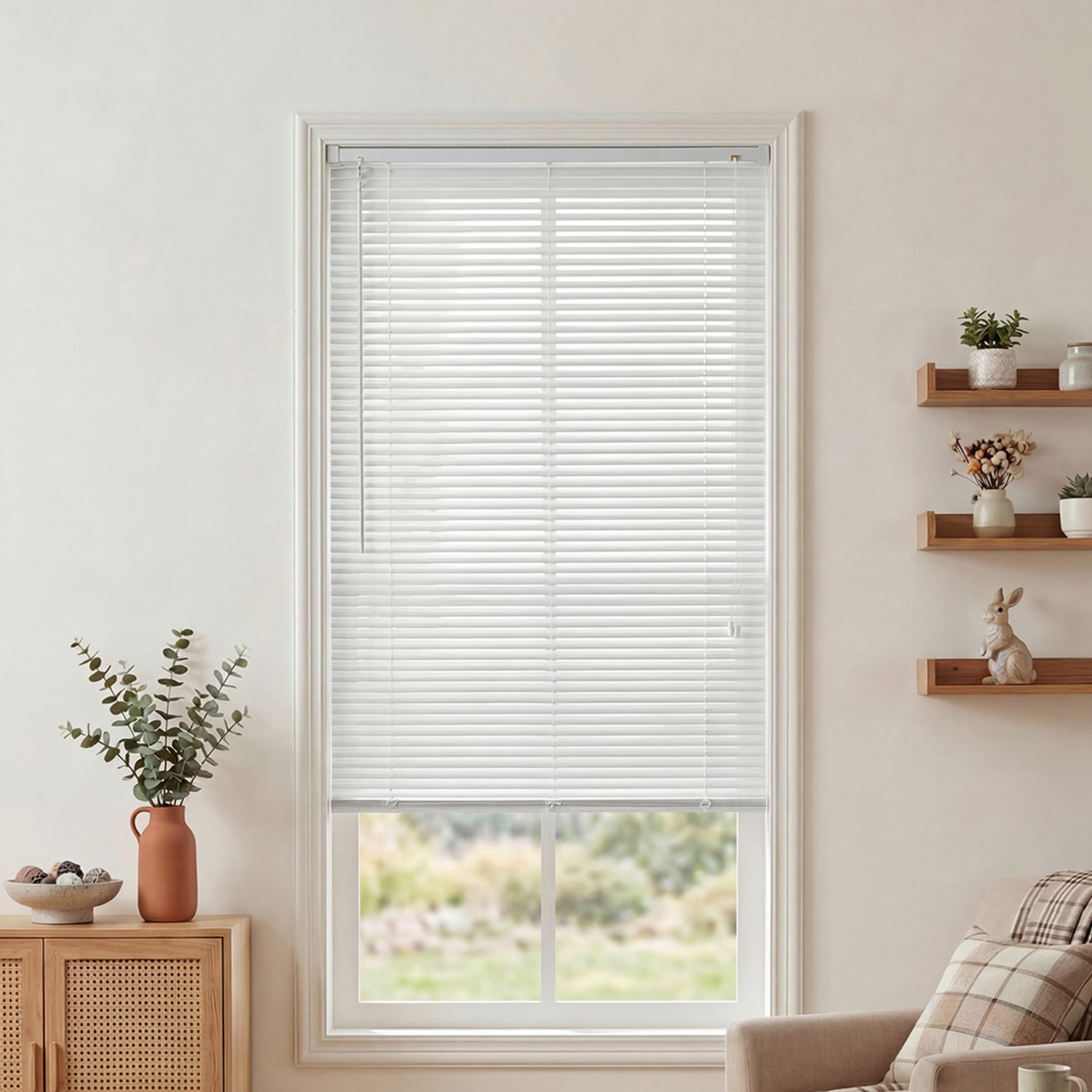 Darphe PVC Venetian Blind - White / 75cm