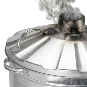 2 x 90L Galvanized Metal Fire Burning Incinerator With Lid and Handles