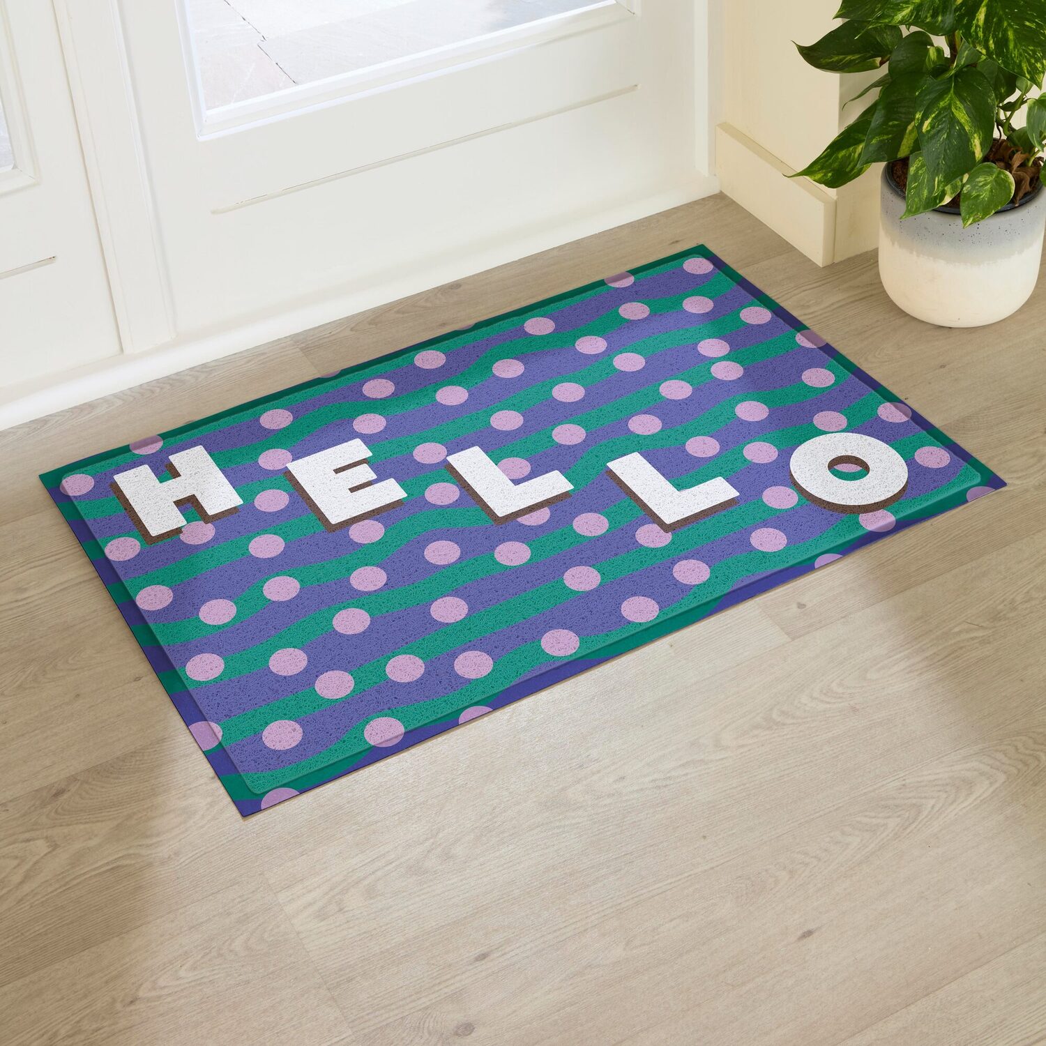 Artsy Mats Elizabeth Olwen Ciao Pattern Indoor/Outdoor Doormat (90X60cm) - Multi / 90 X 60Cm