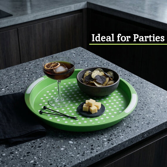 Dotra Anti Slip Round Serving Tray