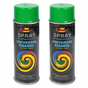 2 x 400 mL Leaf Green (RAL 6002) Universal Gloss Enamel Spray Paint, Fast Drying