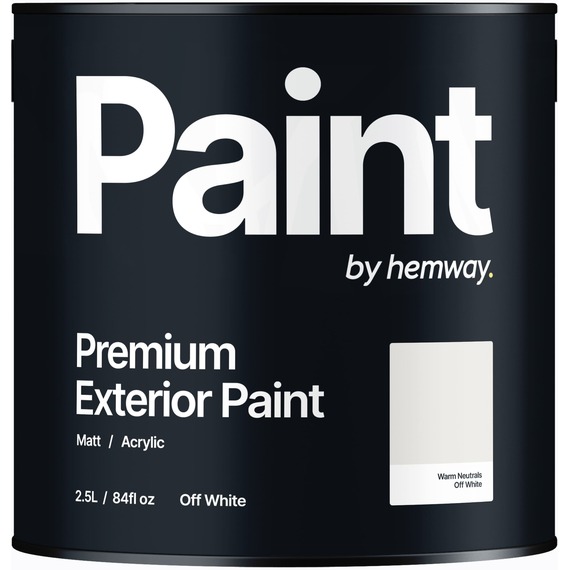 Hemway Off White Exterior Matt Acrylic Paint 2.5L