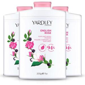 Yardley London English Rose Perfumed Body Powder 200g - Pack of 3