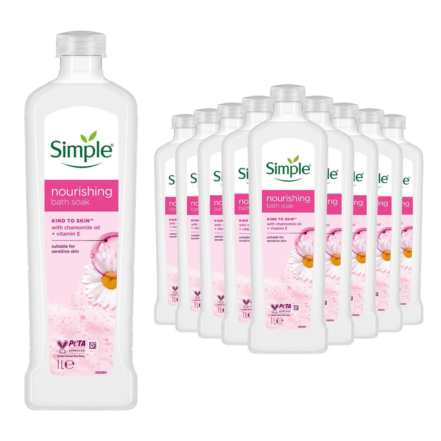 Simple Nourishing Bath Soak 1L 12 Pack - Image 3
