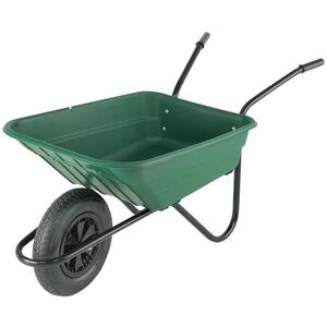 Walsall 90L Green Polypropylene Wheelbarrow