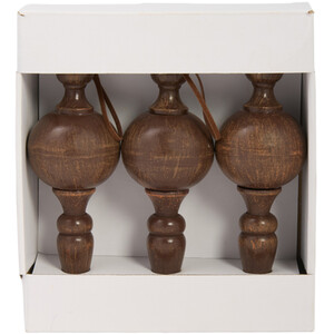 Set of 3 Vintage Wooden Droplets