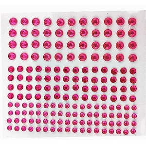Sheet of 172 Hot Pink Self Adhesive Acrylic Gem Stickers