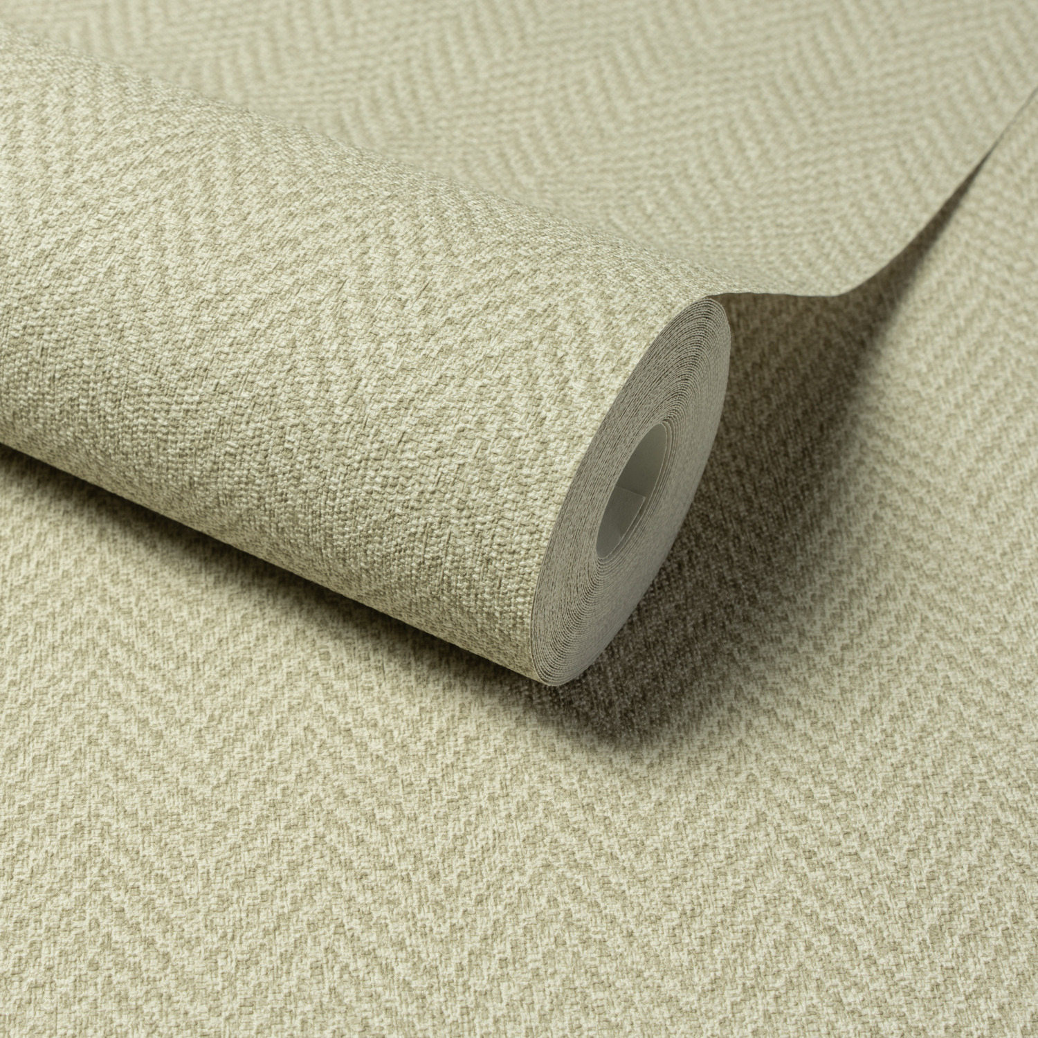 Rackhams Green Antiga Herringbone Chevron Weave Textured Wallpaper, Sage - Image 3
