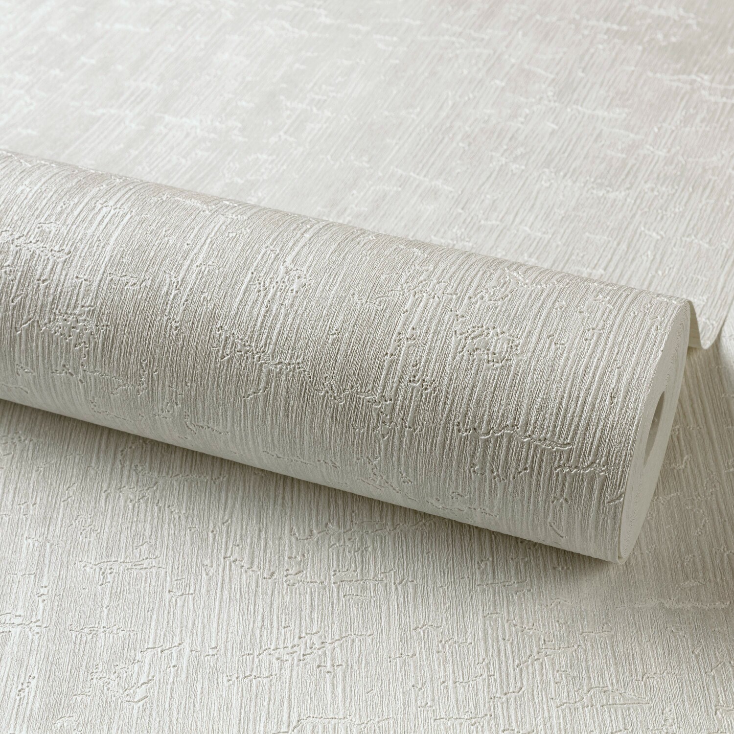 Grandeco Boutique Mica Onyx Bark Textured Embossed Wallpaper - Light Grey