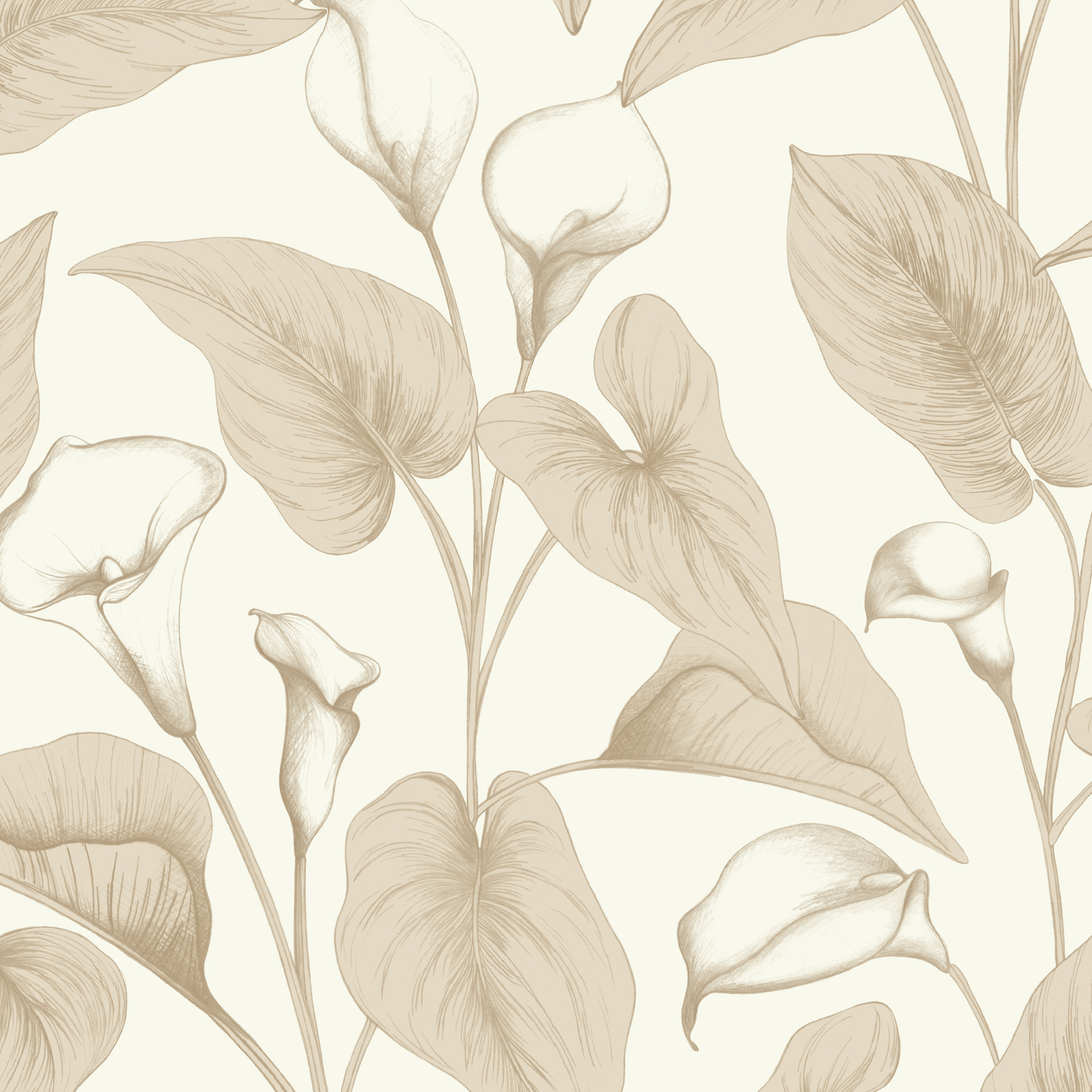 Grandeco Beige Calla Wallpaper - Image 4
