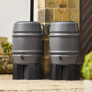Harcostar 168 Litre Grey Water Butt Double Kit