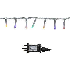37.5m 1500 LED TreeBrights Christmas String Lights with Timer in Multi-Coloured on Clear Cable