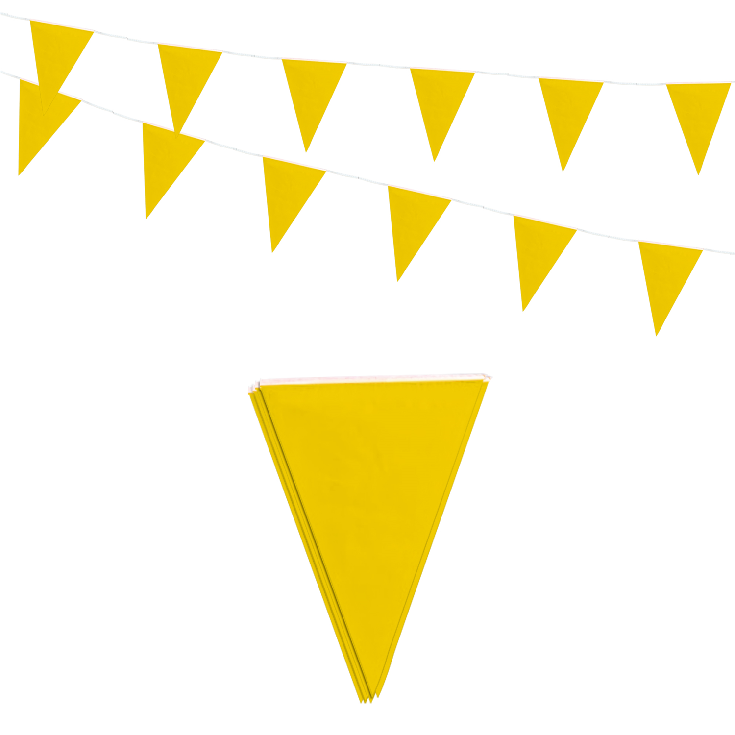  - Yellow Bunting 10M With 20 Pennants - Image 3