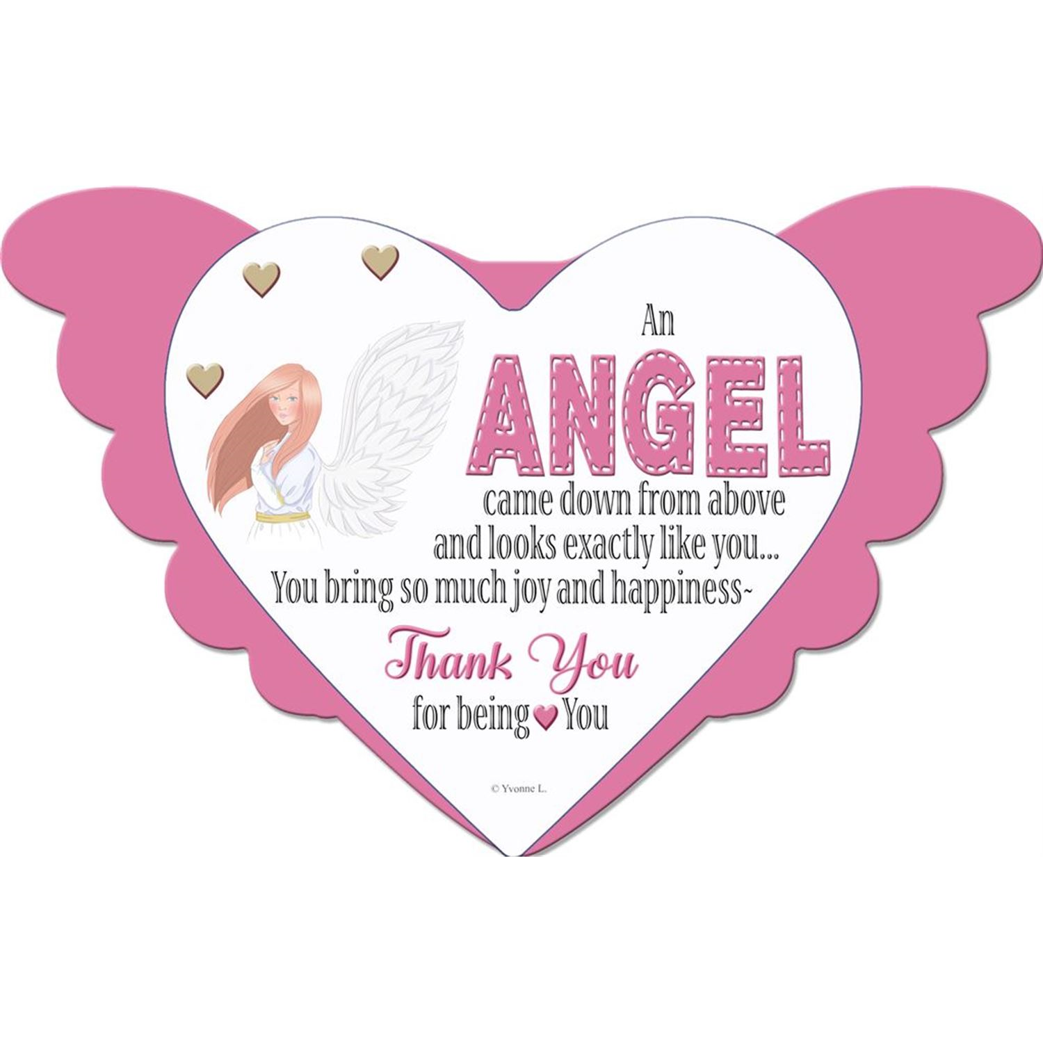 ANGEL FROM ABOVE Angel Heart Design Plaque - Multi