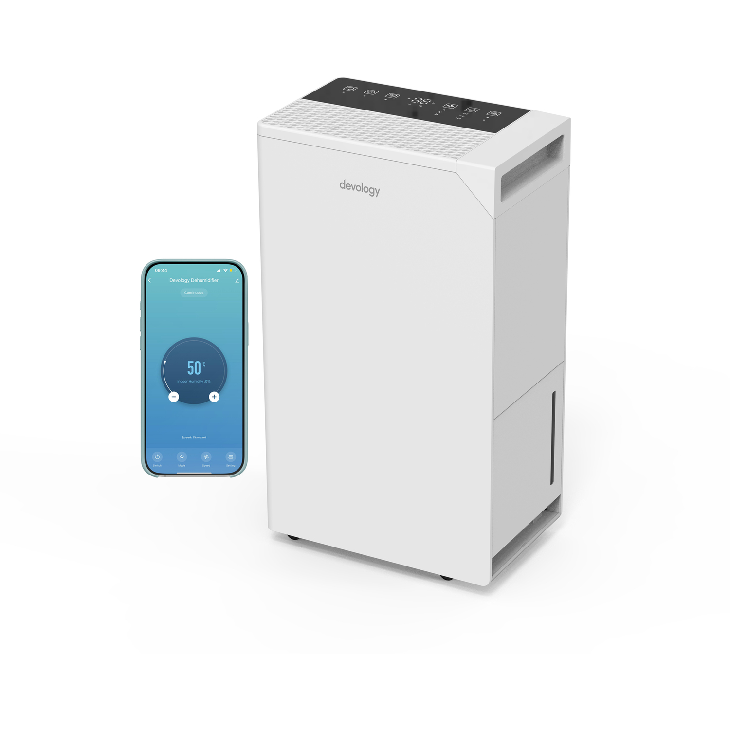 20L/Day Dehumidifier with 3.5L Watertank and Smart App Connectivity - White