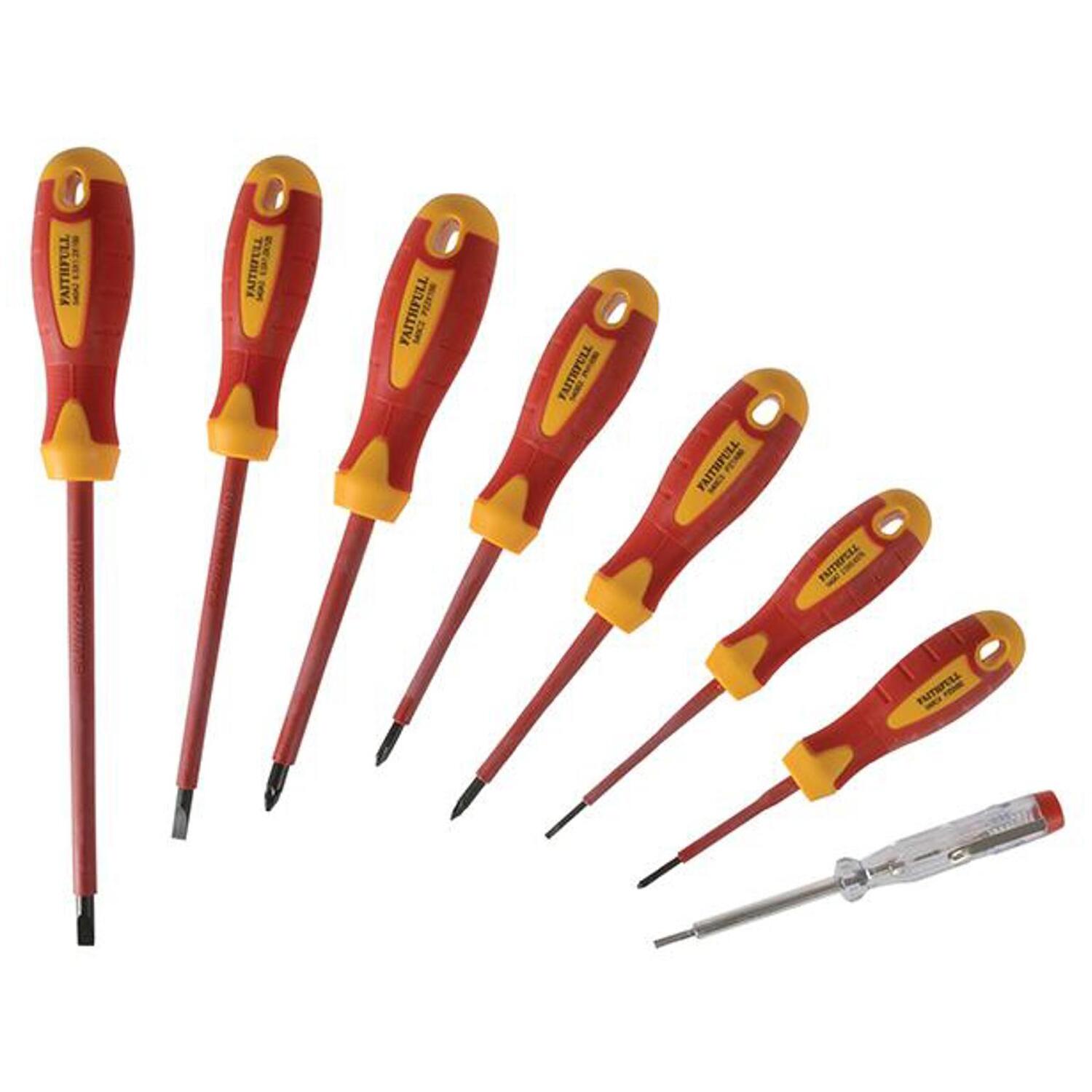 Faithfull Vde Soft Grip Screwdriver Set, 8 Piece Faisdvdeset8 - Image 12