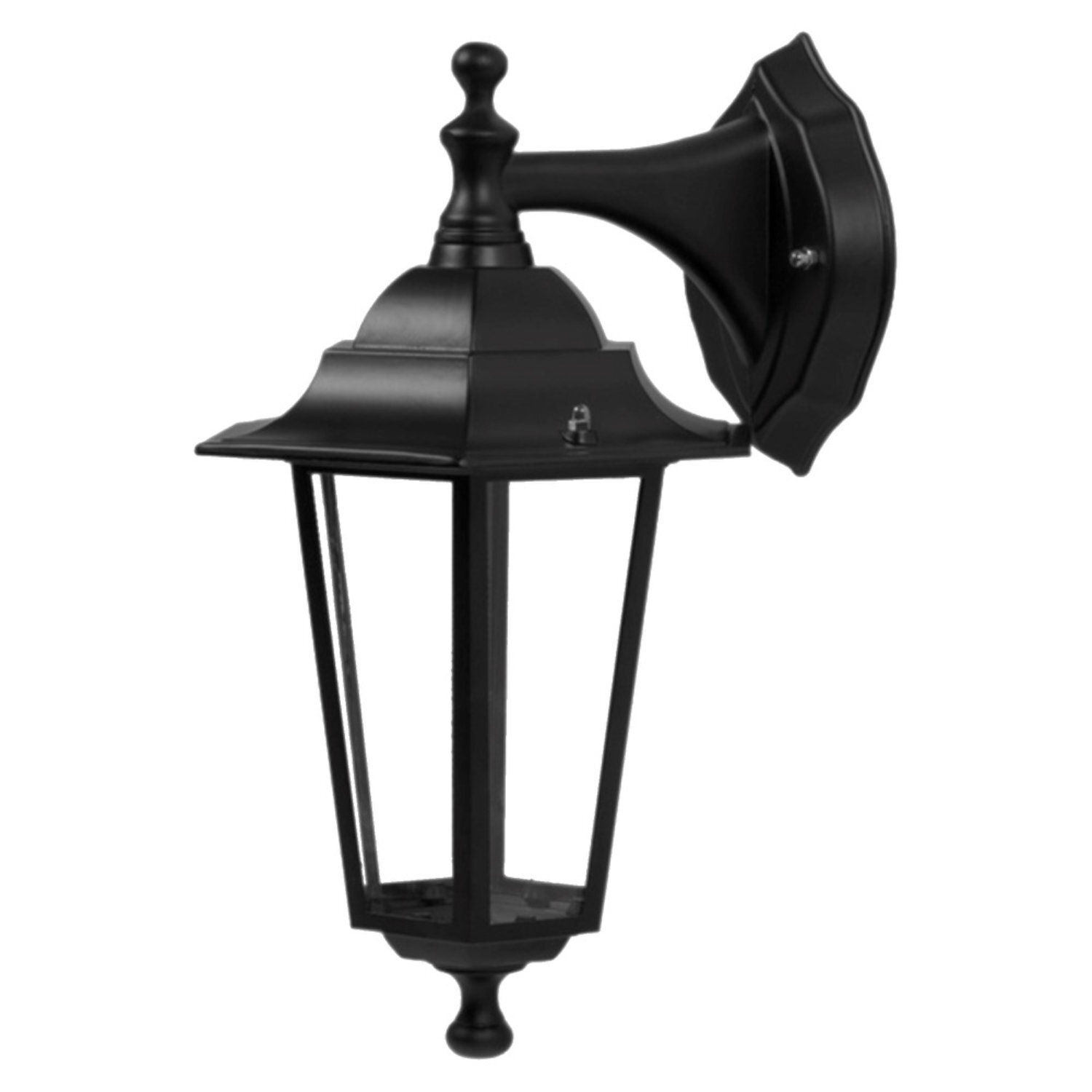 First Choice Lighting Cumbria Outdoor Wall Light - Black & Clear