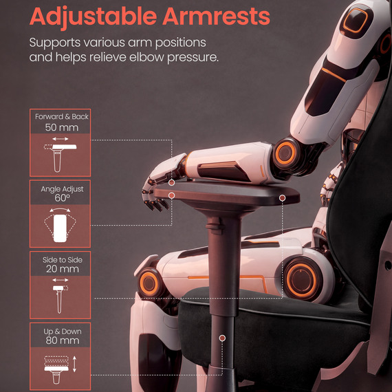 SONGMICS Ergonomic Gaming Chair with Footrest