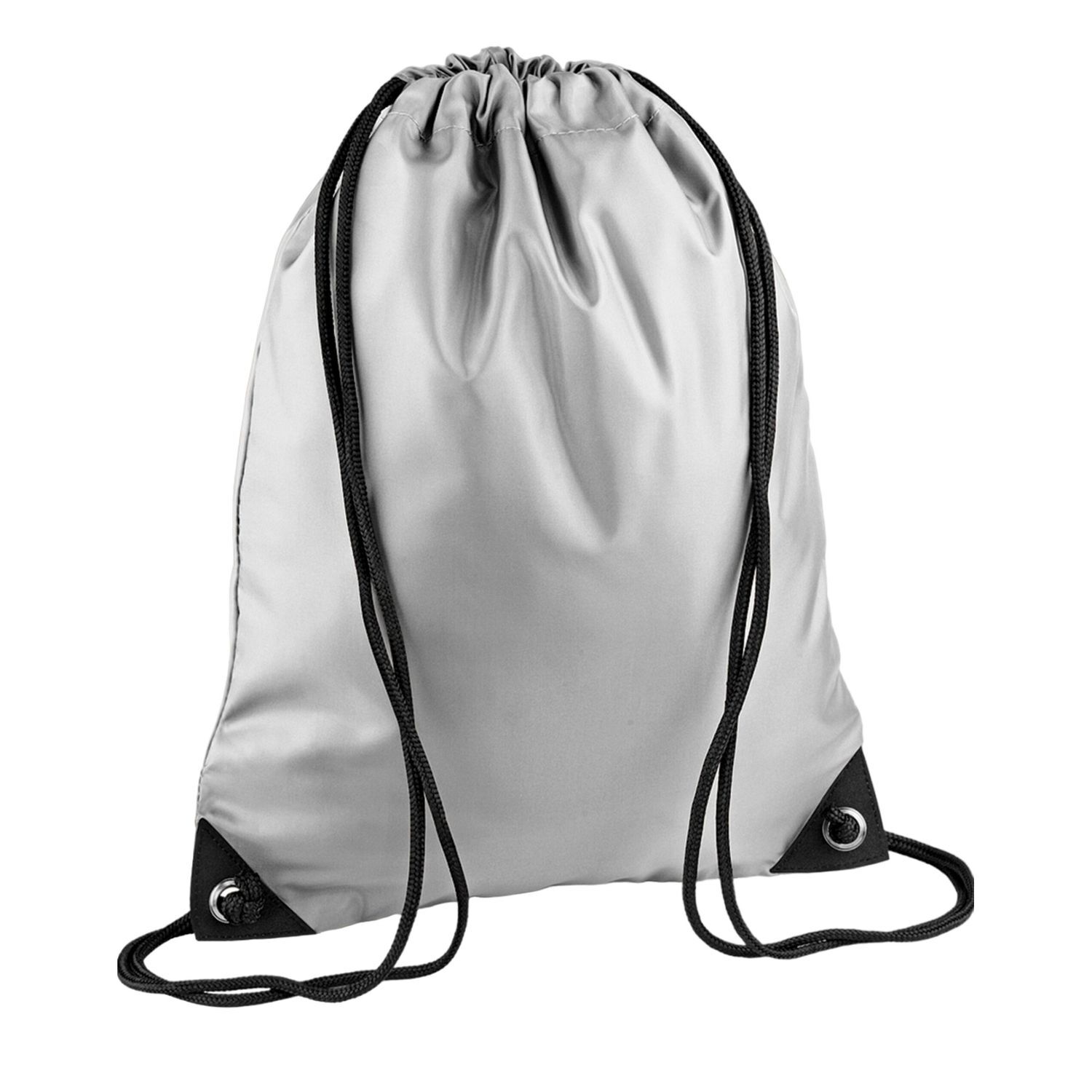 Bagbase Men's Silver Premium Nylon Drawstring Bag In - Image 1