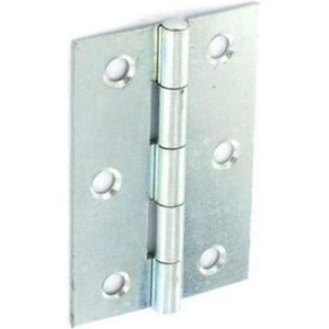 Securit Steel Butt Hinges Polished Chrome Plated 2 Pack