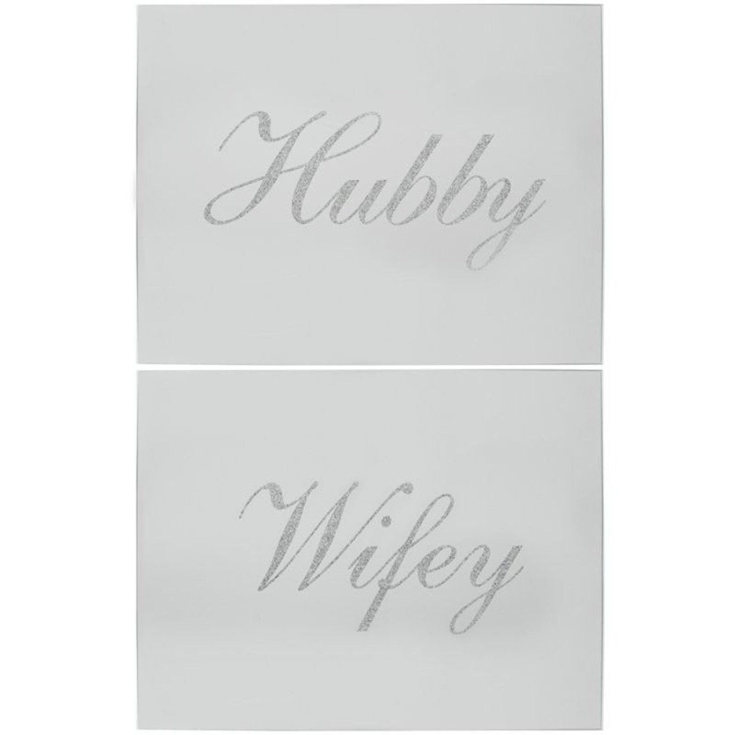 Image of Silver Hubby & Wifey Placemats 2&hellip;
