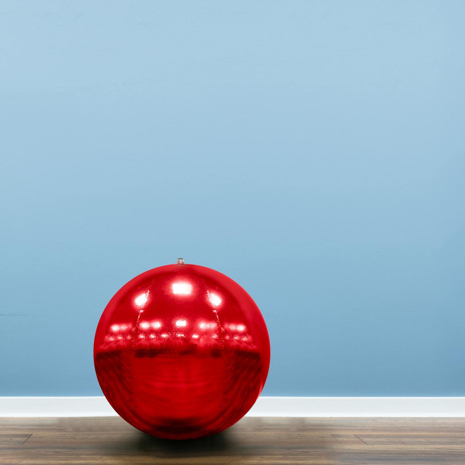 B&Q -  60Cm Metallic Red Inflatable Mirror Ball - Image 3