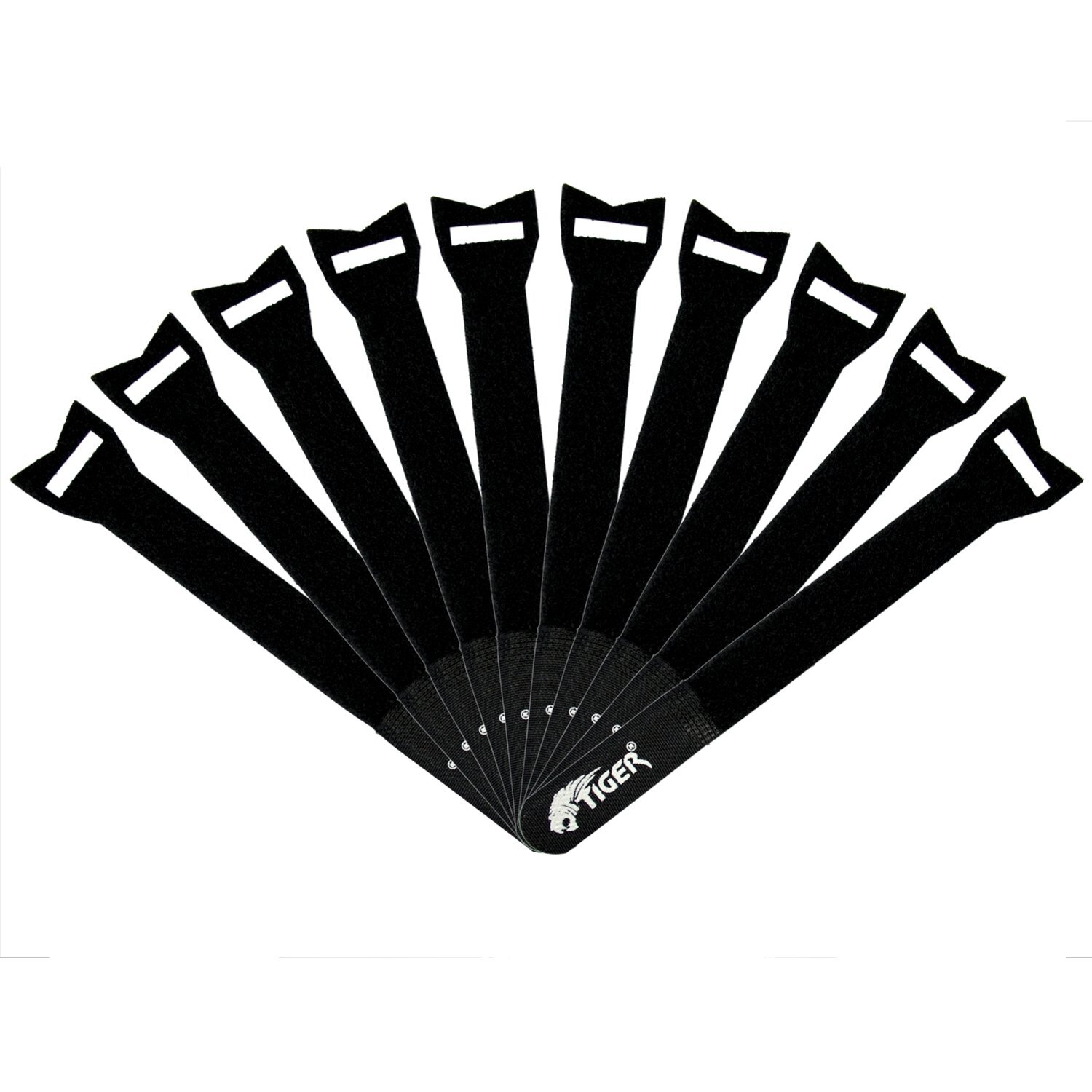 Tiger Music Reusable Hook And Loop Cable Ties - (Pack Of 10) - Neutral - Image 2