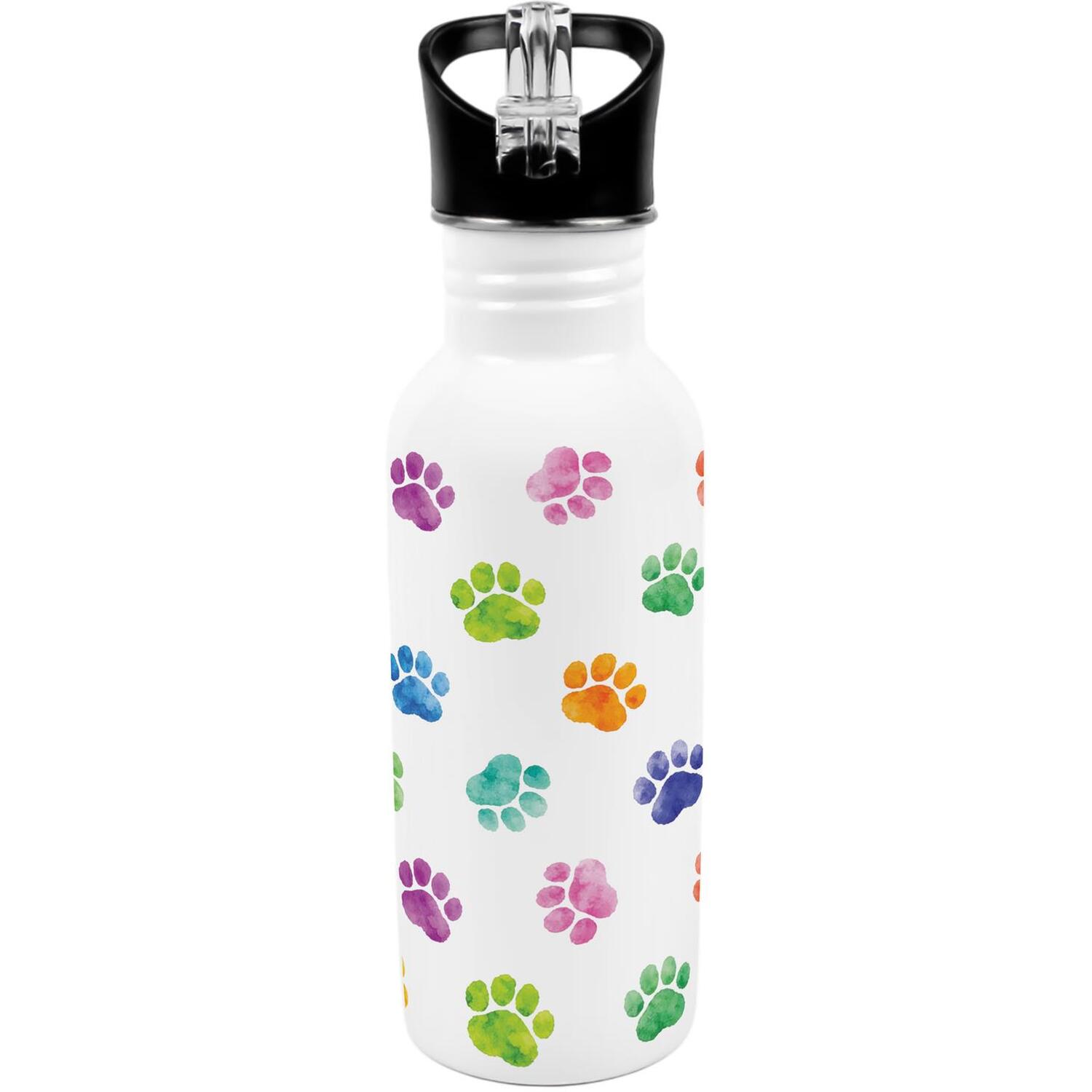 Purely Home Polka Dot Paws Metal Canteen Water Bottle - Multi