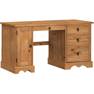 Corona Computer Desk Straight Solid Wood Mexican Pine