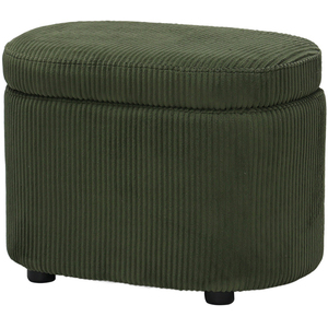 Livingandhome Modern Teddy Fleece Storage Ottoman with Legs