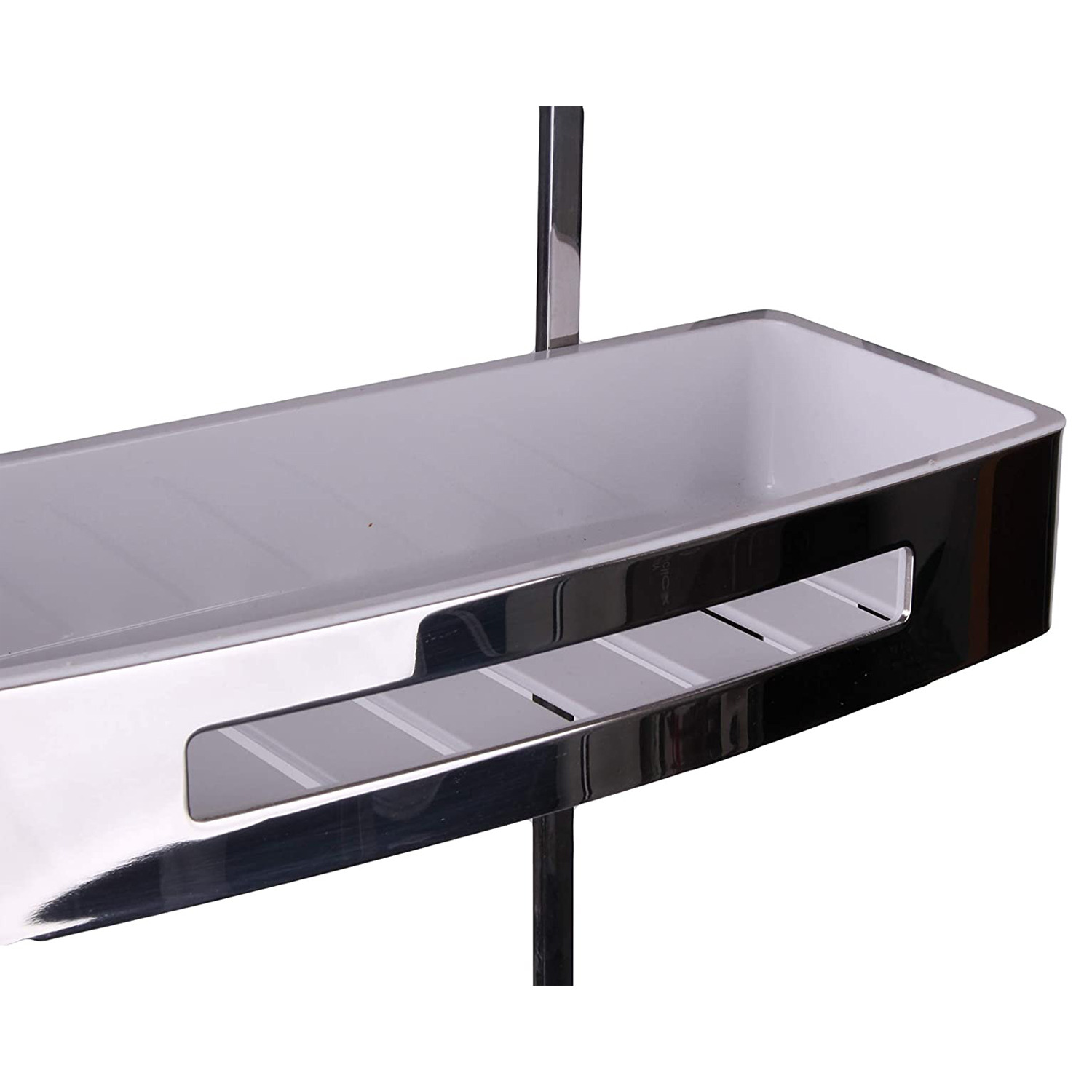 Bagno Stainless Steel Hanging 2 Tier Shower Caddy Bathroom Storage - Silver