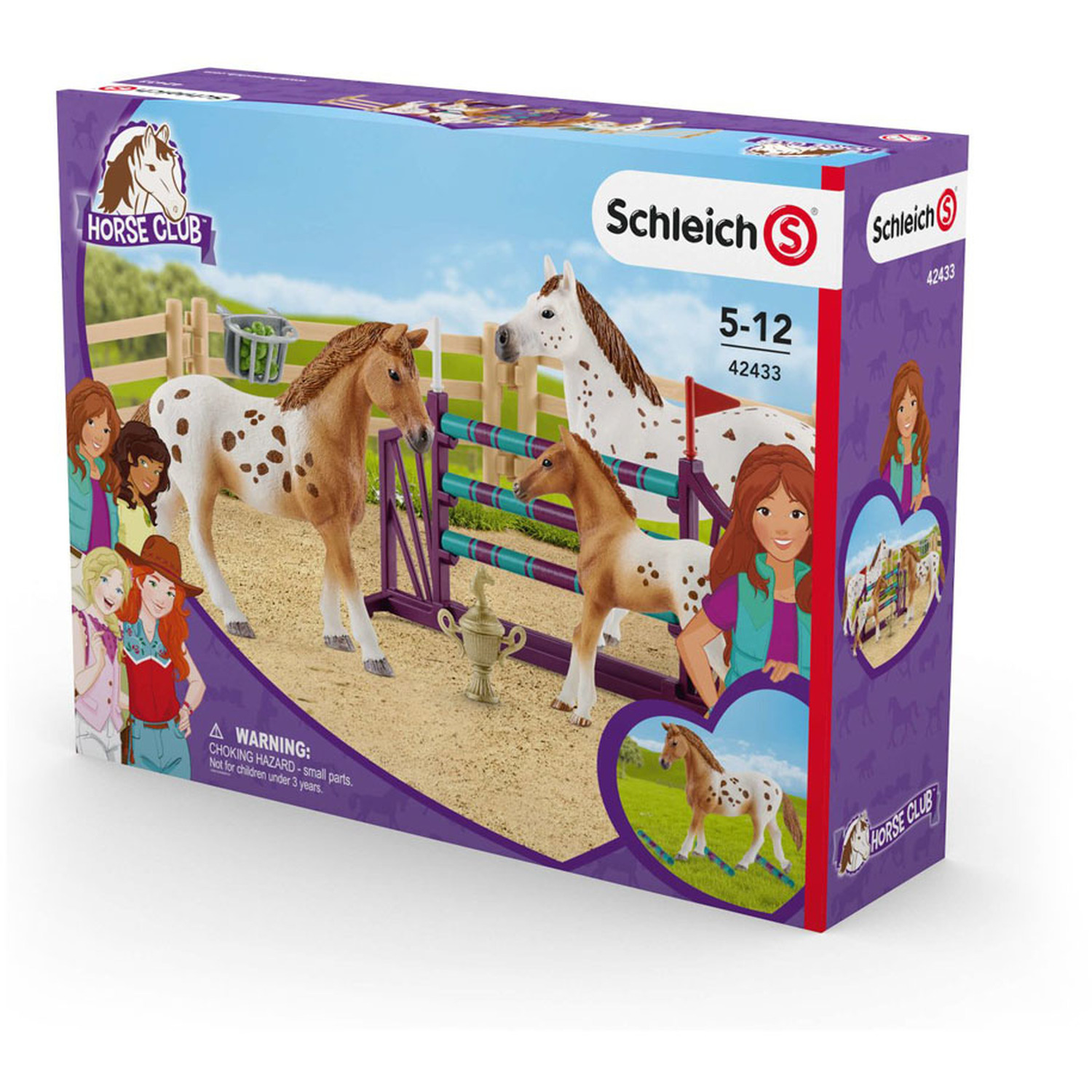 Schleich Horse Club Lisa's Tournament Training Toy Playset - Black