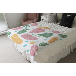 Abstract Nature Illustrations Blanket