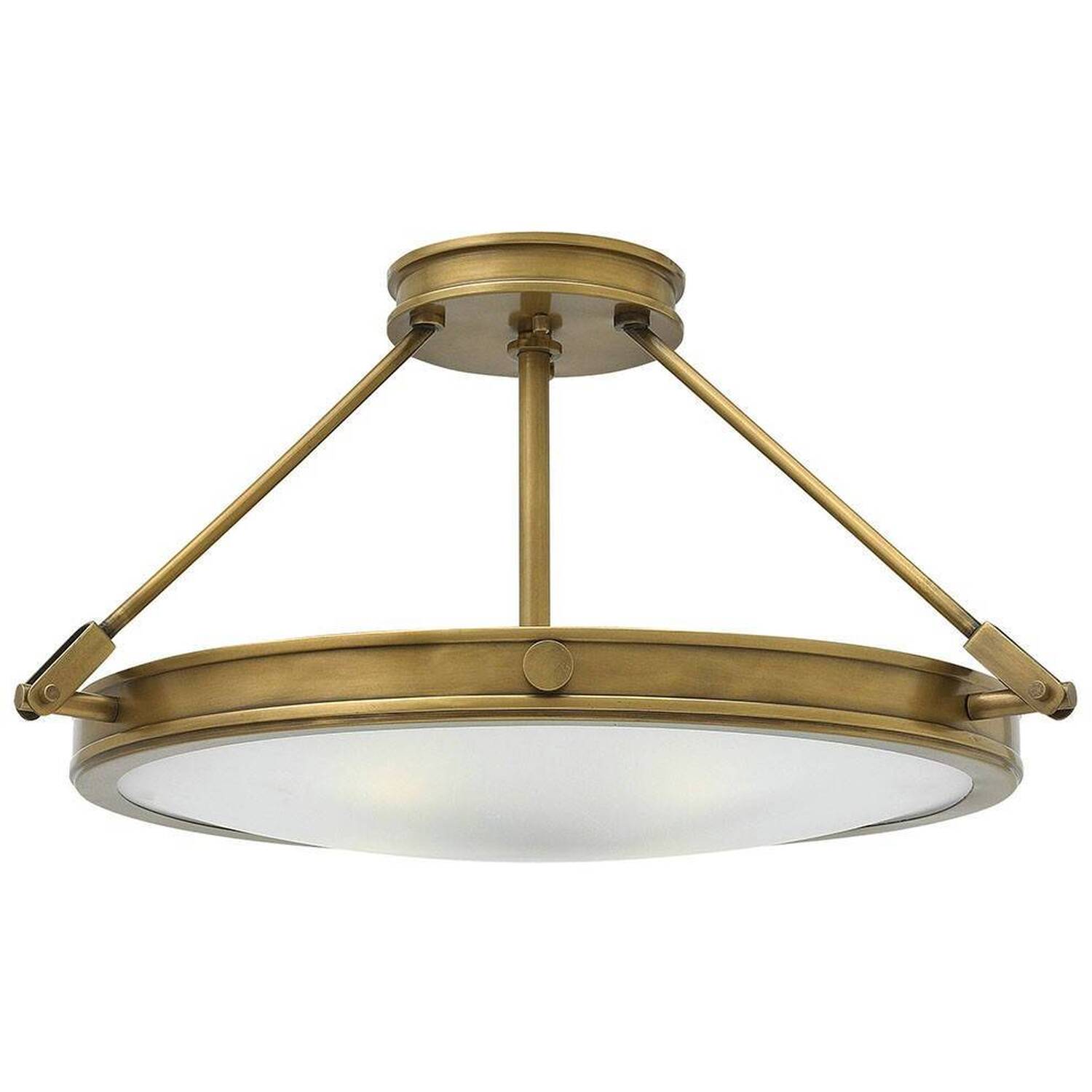 Collier 4 Light Medium Semi Flush Ceiling Light Brass, E14 - Brass