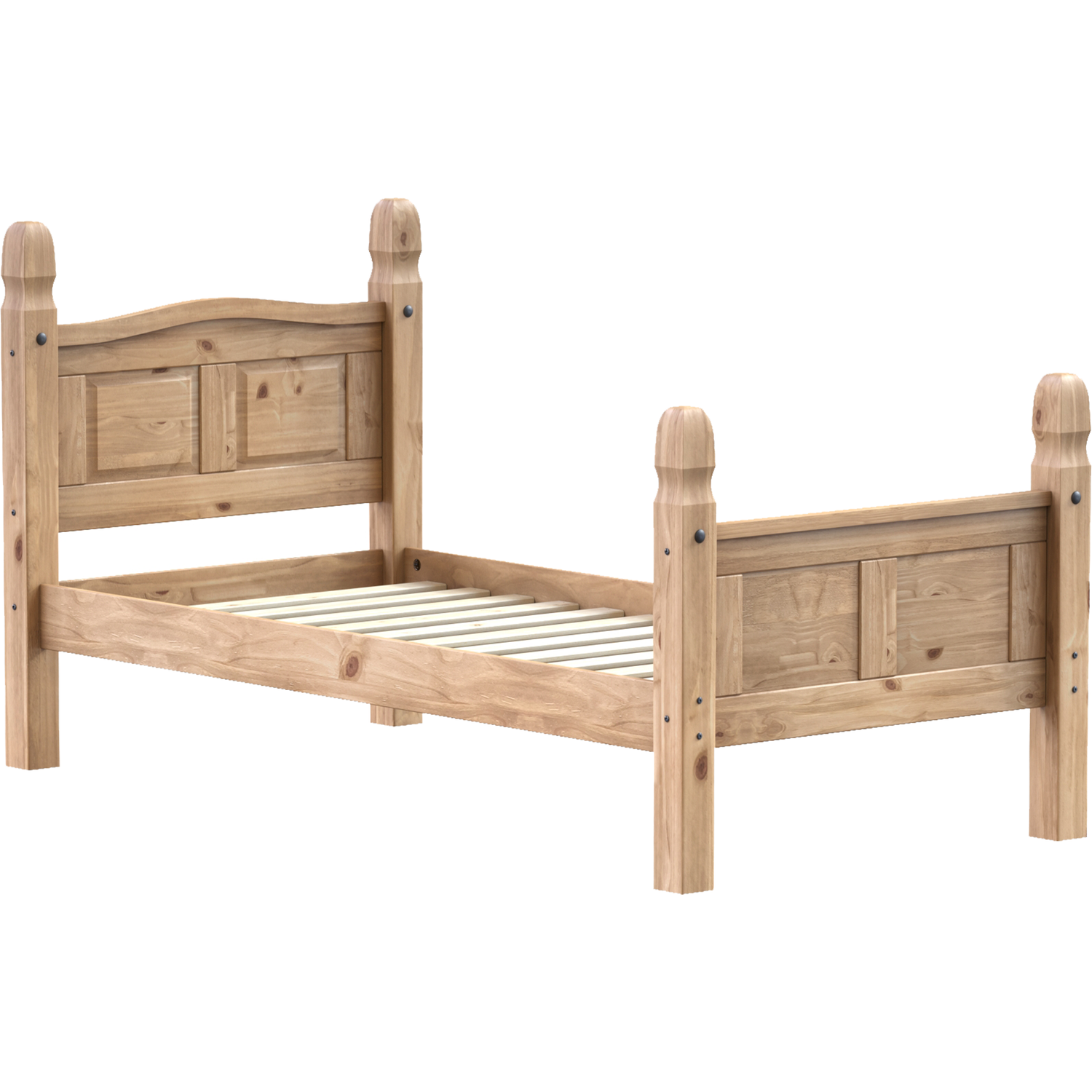 Corona Solid Pine Wood Bed Frame