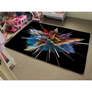 Colorful Explosion Isolated Designer Rug