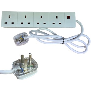 Travel Adaptor Extension Lead 4 Gang Way 1M for USA and Mexico