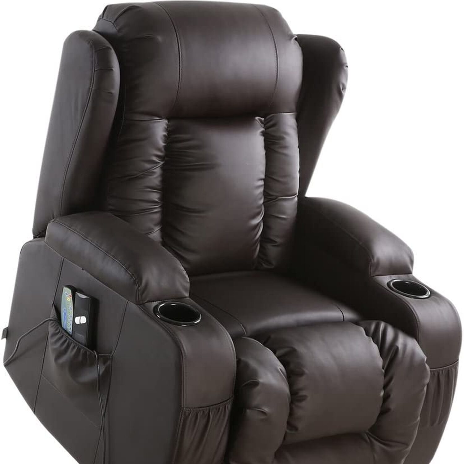 Caesar Electric Rise Recliner Winged Leather Armchair