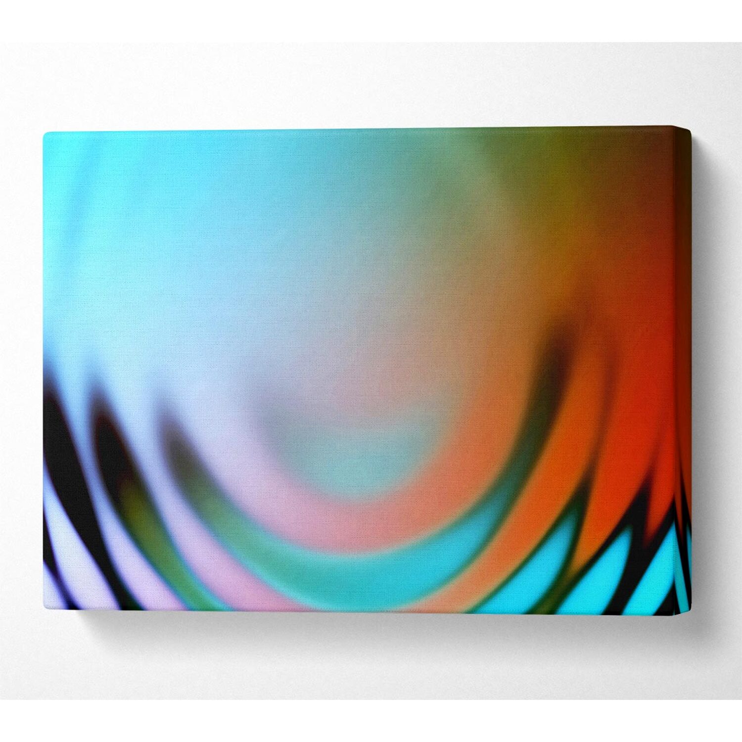 Wallart-Direct - Energy Ripples Canvas Print Wall Art - Yellow / 101.6cm thumbnail