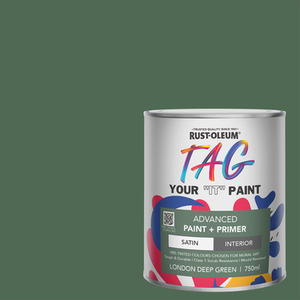 Rust-Oleum Tag Paint in Satin Finish - London Deep Green 750ml