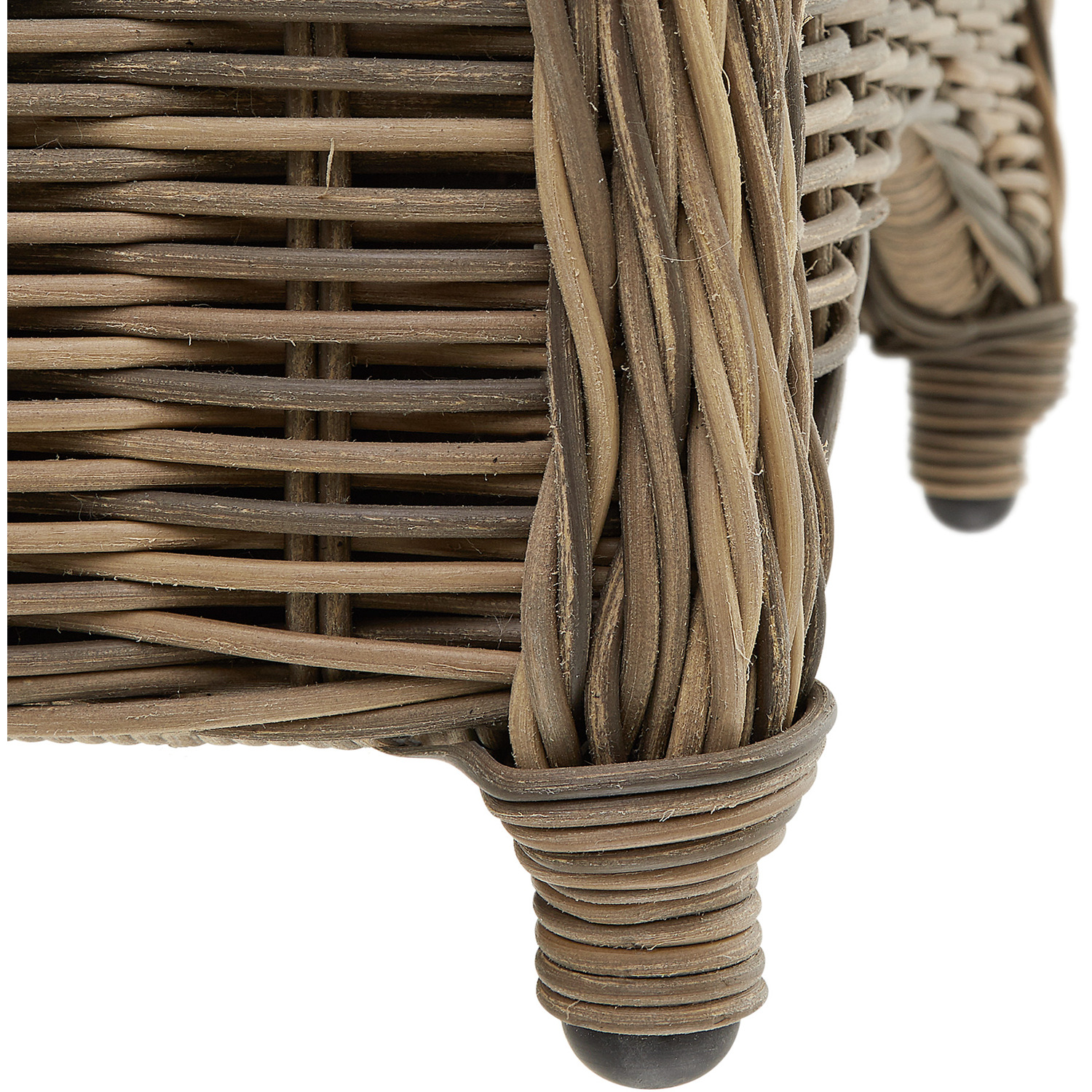 Rattan Garden Bistro Set Zurich 2 Chairs 1 Table - Nature