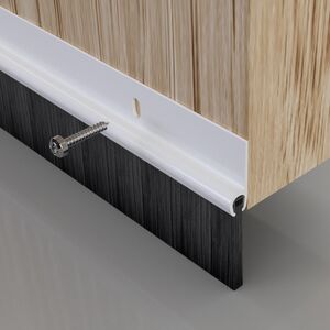 Stormguard Draught Excluder PVC Bottom Door  Garage Brush Seal White 914mm
