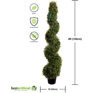 Best Artificial 4ft Boxwood Spiral Tree