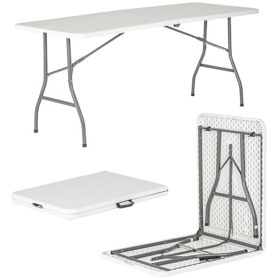 Rectangle Folding Trestle Table - 180cm - White