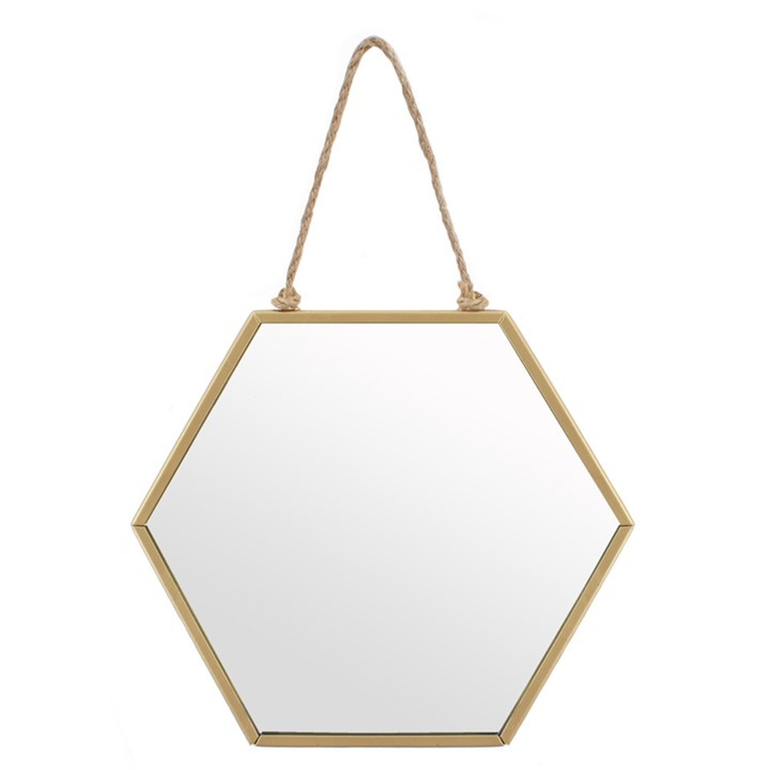 Image of Small Gold Geometric Mirror - Gold
