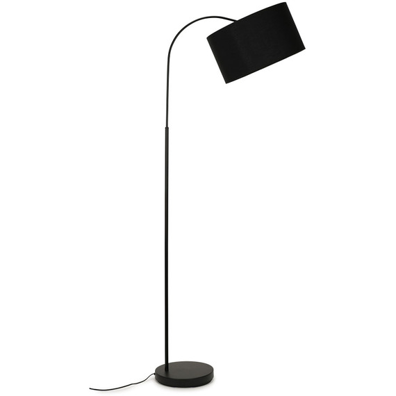 Curva Black Floor Lamp Black Shade